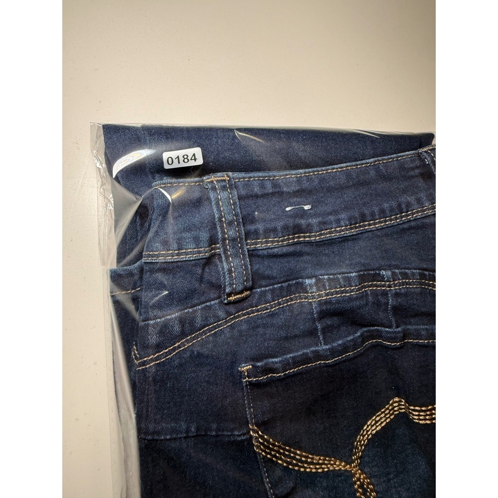 Royalty Jeans Women 10 Blue WannaBettaButt Skinny Denim Dark Wash Stretch Pants - Picture 8 of 8